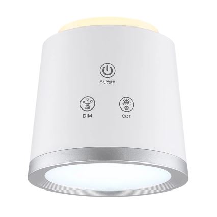 Globo - LED Aptumšojama skārienvadāma galda lampa 4in1 LED/6W/3,7V 3000K/4000K/6500K 1500 mAh USB balta