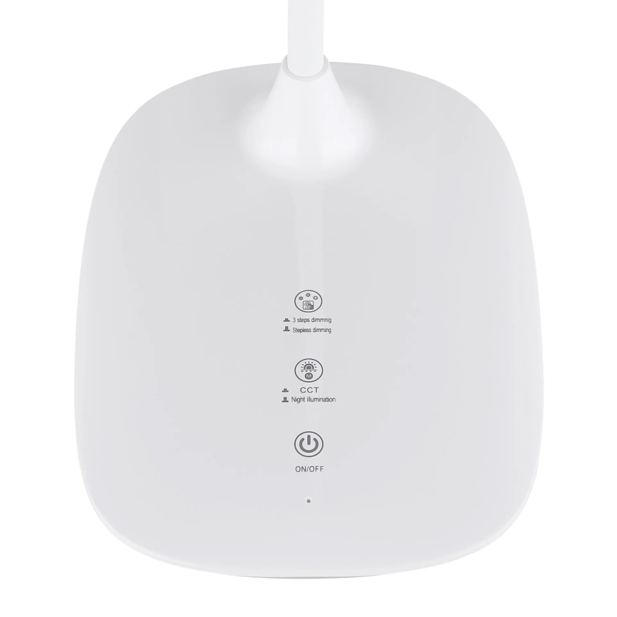 Globo - LED Aptumšojama skārienvadāma galda lampa LED/9W/230V 3000K/4000K/6500K CRI 90 balta