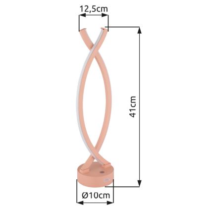 Globo - LED Aptumšojama skārienvadāma galda lampa LED/1W/3,7V 3000K 1800 mAh USB rozā