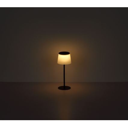 Globo - LED Aptumšojama skārienvadāma āra galda lampa LED/1,8W/5V IP44 1800 mAh melna/balta