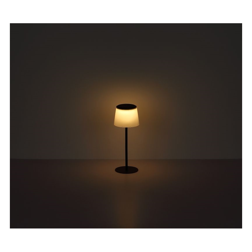 Globo - LED Aptumšojama skārienvadāma āra galda lampa LED/1,8W/5V IP44 1800 mAh melna/balta