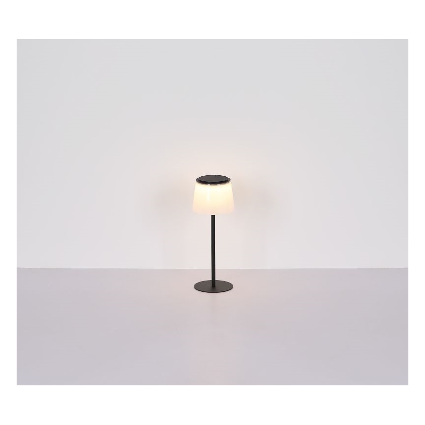 Globo - LED Aptumšojama skārienvadāma āra galda lampa LED/1,8W/5V IP44 1800 mAh melna/balta