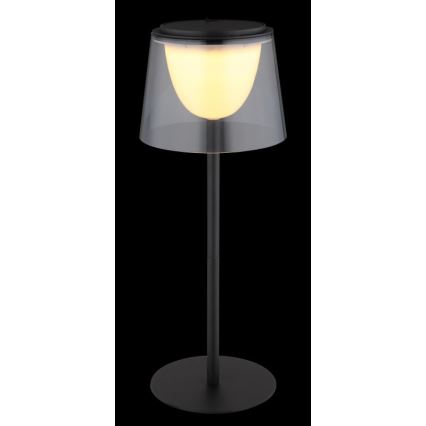 Globo - LED Aptumšojama skārienvadāma āra galda lampa LED/1,8W/5V IP44 1800 mAh melna/dūmakains