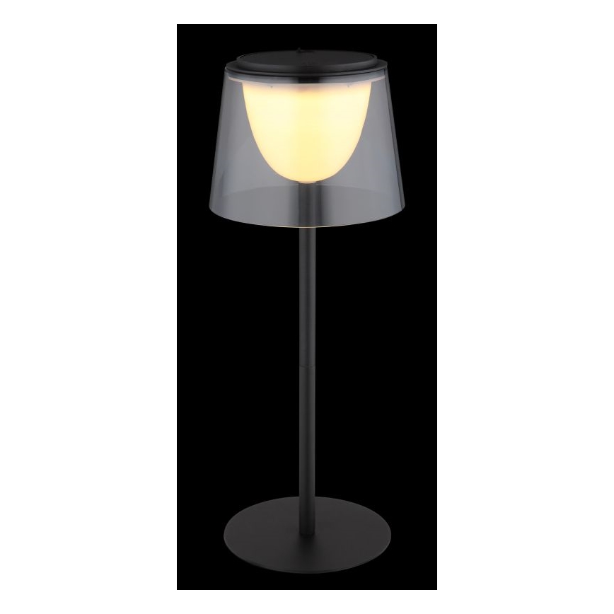 Globo - LED Aptumšojama skārienvadāma āra galda lampa LED/1,8W/5V IP44 1800 mAh melna/dūmakains