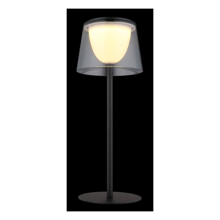 Globo - LED Aptumšojama skārienvadāma āra galda lampa LED/1,8W/5V IP44 1800 mAh melna/dūmakains