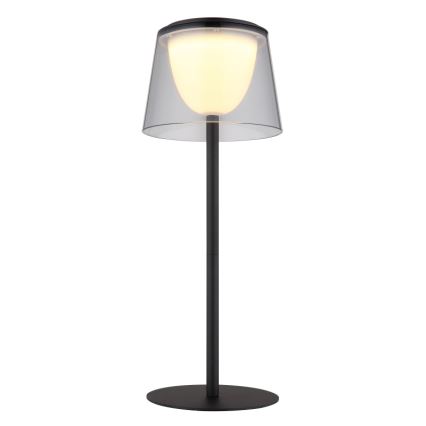Globo - LED Aptumšojama skārienvadāma āra galda lampa LED/1,8W/5V IP44 1800 mAh melna/dūmakains