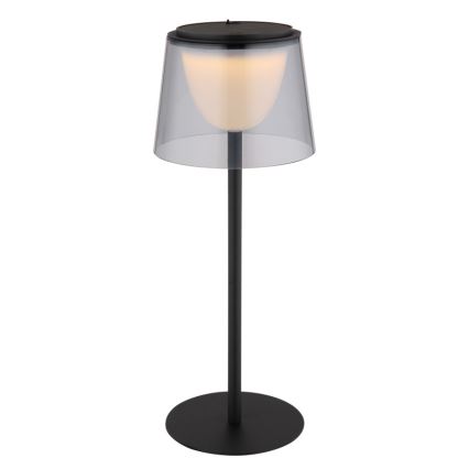 Globo - LED Aptumšojama skārienvadāma āra galda lampa LED/1,8W/5V IP44 1800 mAh melna/dūmakains