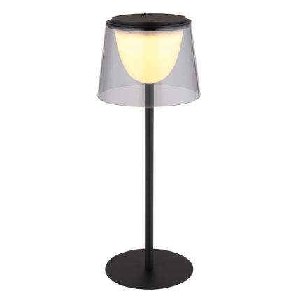 Globo - LED Aptumšojama skārienvadāma āra galda lampa LED/1,8W/5V IP44 1800 mAh melna/dūmakains