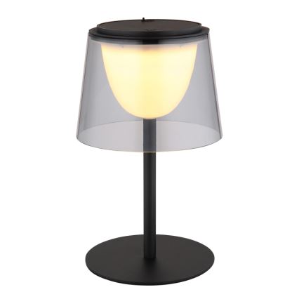 Globo - LED Aptumšojama skārienvadāma āra galda lampa LED/1,8W/5V IP44 1800 mAh melna/dūmakains