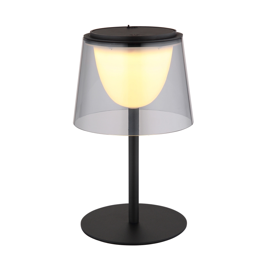 Globo - LED Aptumšojama skārienvadāma āra galda lampa LED/1,8W/5V IP44 1800 mAh melna/dūmakains
