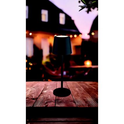 Globo - LED Aptumšojama āra skārienvadāma galda lampa LED/2W/5V 3000/4000/6000K 2200 mAh IP44 melna
