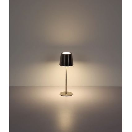 Globo - uzlādējama LED galda lampa ar pieskāriena vadību un regulējamu spilgtumu LED/2W/3,7V 3000/4000/6000K 2200 mAh spīdīgs hroms