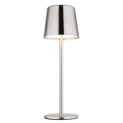 Globo - uzlādējama LED galda lampa ar pieskāriena vadību un regulējamu spilgtumu LED/2W/3,7V 3000/4000/6000K 2200 mAh spīdīgs hroms