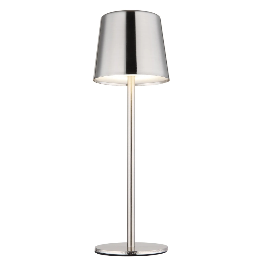 Globo - uzlādējama LED galda lampa ar pieskāriena vadību un regulējamu spilgtumu LED/2W/3,7V 3000/4000/6000K 2200 mAh spīdīgs hroms