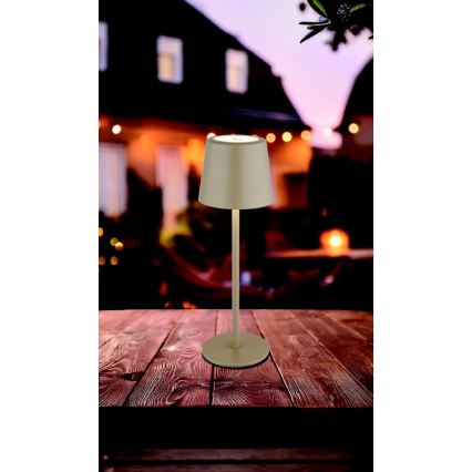 Globo - LED Aptumšojama āra skārienvadāma galda lampa LED/2W/5V 3000/4000/6000K 2200 mAh IP44 krēmkrāsa