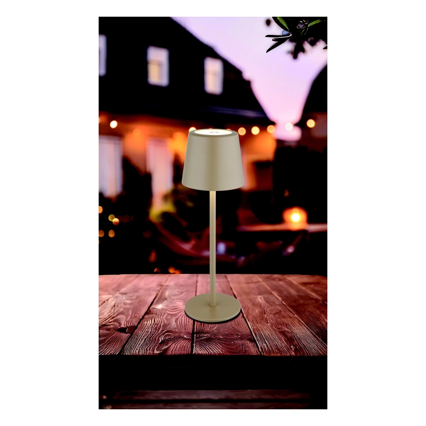Globo - LED Aptumšojama āra skārienvadāma galda lampa LED/2W/5V 3000/4000/6000K 2200 mAh IP44 krēmkrāsa