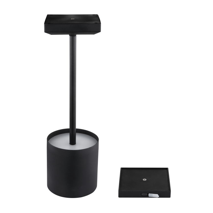 Globo - LED regulējamā skārienjūtīgā uzlādējamā galda lampa LED/1,5W/5V 2200 mAh melna