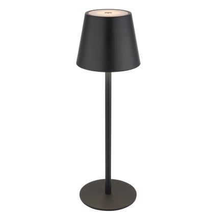 Globo - LED skārienvadāma, dimējama, uzlādējama āra galda lampa 3 vienā LED/3W/5V 3000/4000/5000K IP54 1800 mAh melna