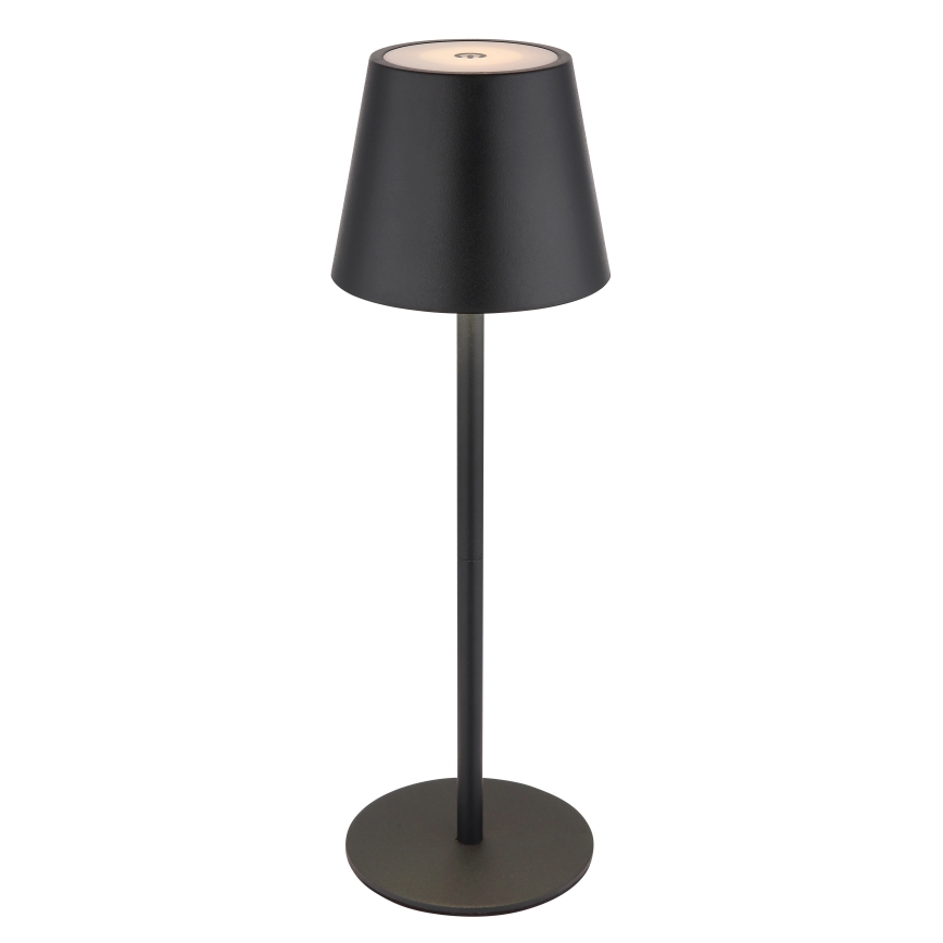 Globo - LED skārienvadāma, dimējama, uzlādējama āra galda lampa 3 vienā LED/3W/5V 3000/4000/5000K IP54 1800 mAh melna