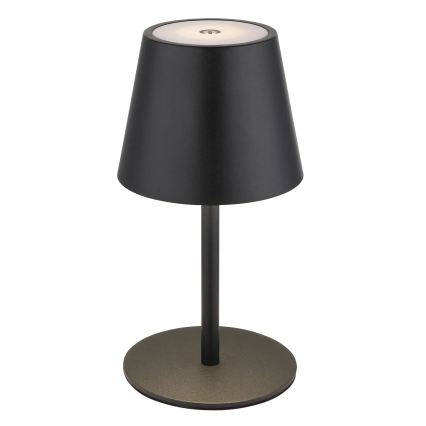 Globo - LED skārienvadāma, dimējama, uzlādējama āra galda lampa 3 vienā LED/3W/5V 3000/4000/5000K IP54 1800 mAh melna
