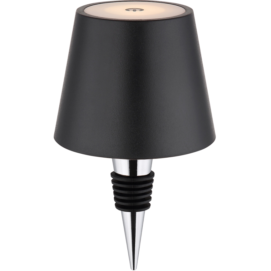 Globo - LED skārienvadāma, dimējama, uzlādējama āra galda lampa 3 vienā LED/3W/5V 3000/4000/5000K IP54 1800 mAh melna