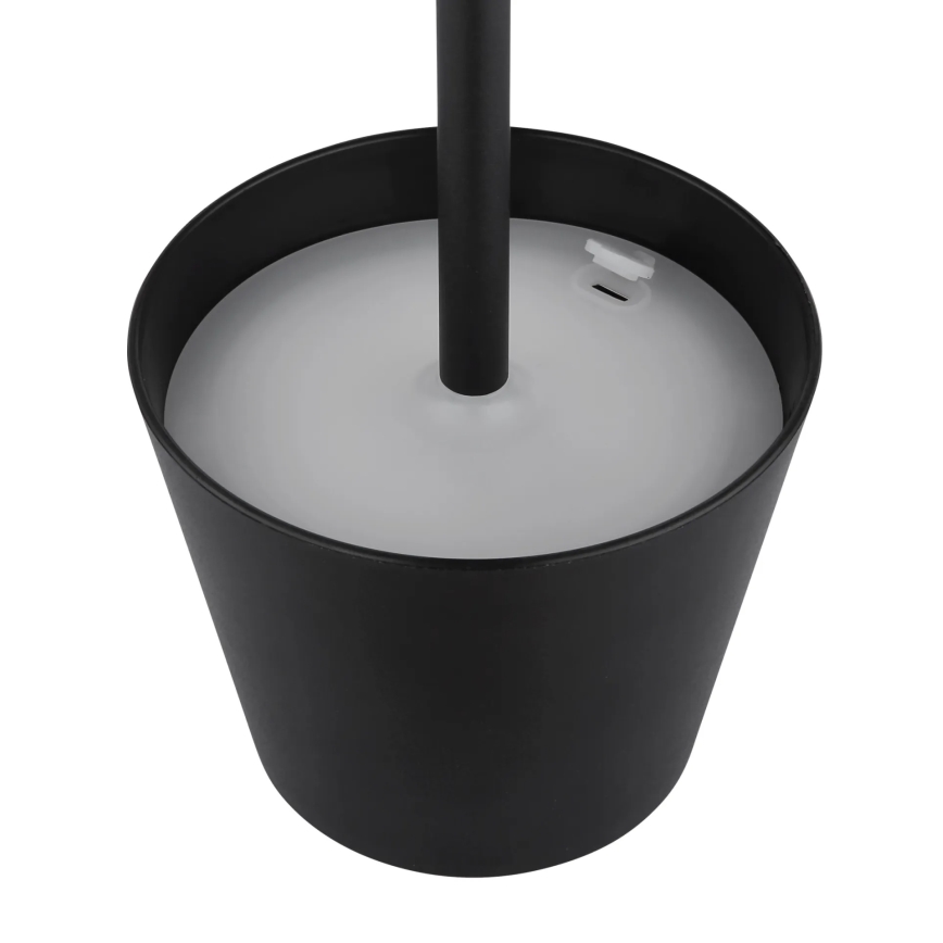 Globo - LED skārienvadāma, dimējama, uzlādējama āra galda lampa 3 vienā LED/3W/5V 3000/4000/5000K IP54 1800 mAh melna