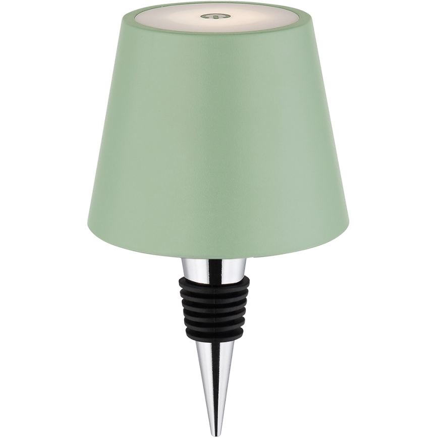 Globo - LED uzlādējamā āra galda lampa ar skārienjutīgu spilgtuma regulēšanu, 3‑vienā LED/3W/5V 3000/4000/5000K IP54 1800 mAh zaļa