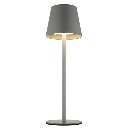 Globo - LED aptumšojama skārienvadāma uzlādējama āra galda lampa 3 vienā LED/3W/5V 3000/4000/5000K IP54 1800 mAh pelēka