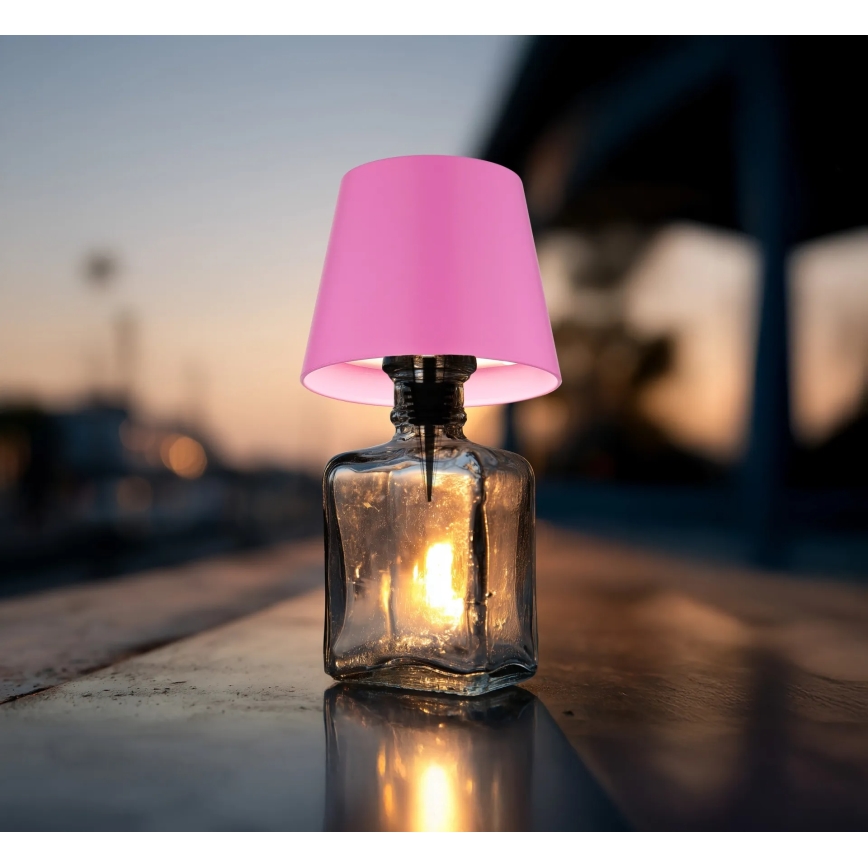 Globo - uzlādējamā, skārienjūtīgā un regulējamā āra galda LED lampa 3v1 LED/3W/5V 3000/4000/5000K IP54 1800 mAh rozā