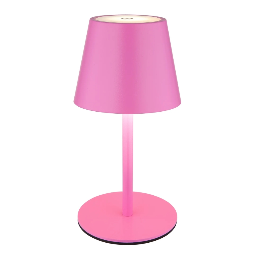 Globo - uzlādējamā, skārienjūtīgā un regulējamā āra galda LED lampa 3v1 LED/3W/5V 3000/4000/5000K IP54 1800 mAh rozā