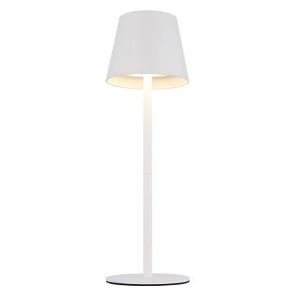 Globo – skārienjūtīga, dimmējama uzlādējama āra galda lampa 3 vienā LED/3W/5V 3000/4000/5000K IP54 1800 mAh balta