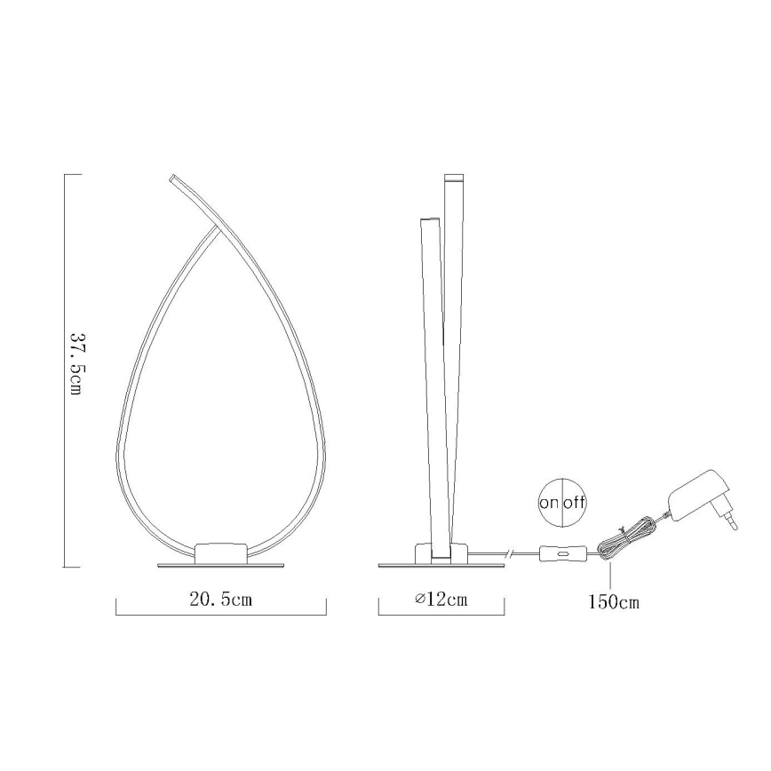 Globo - LED galda lampa LED/6W/230V melna