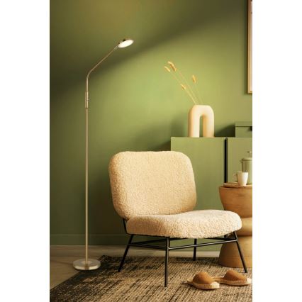 Globo - LED dimējama stāvlampa ar skārienvadību LED/6,5W/230V 2700/3350/4000K misiņš