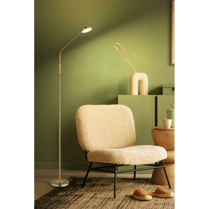 Globo - LED dimējama stāvlampa ar skārienvadību LED/6,5W/230V 2700/3350/4000K misiņš
