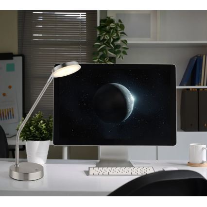 Globo - LED regulējamā skārienjūtīgā galda lampa LED/6,5W/230V 2700/3350/4000K matēts hroms