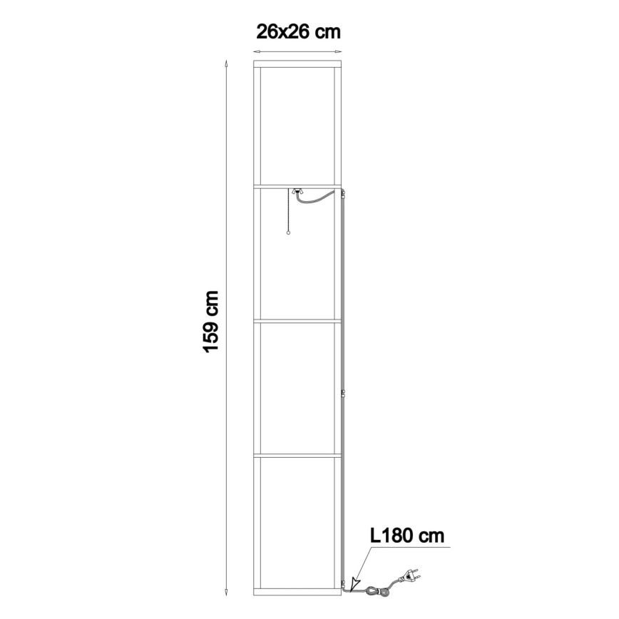 Globo - stāvlampa 1xE27/60W/230V bēša