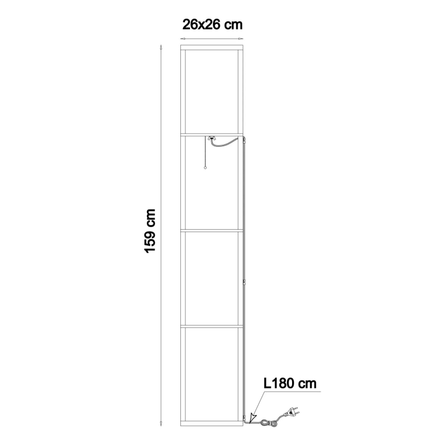 Globo - Grīdas lampa 1xE27/60W/230V melna