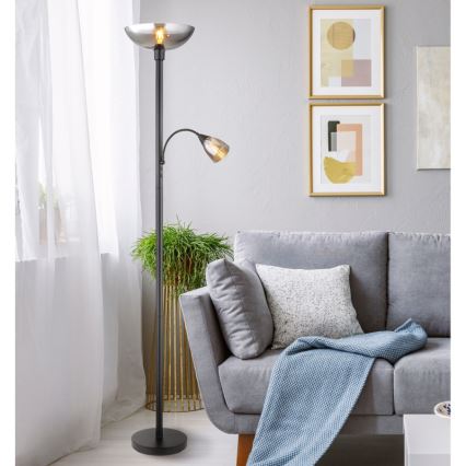 Globo - Grīdas stāvlampa 1xE27/60W/230V + 1xE14/40W