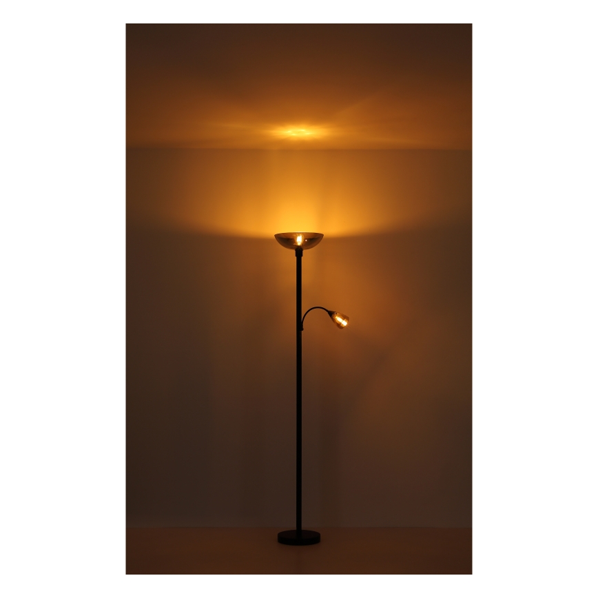 Globo - Grīdas stāvlampa 1xE27/60W/230V + 1xE14/40W
