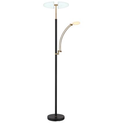 Globo - LED regulējama grīdas lampa LED/40W/230V + LED/5,5W 2700/4000/6000K melna