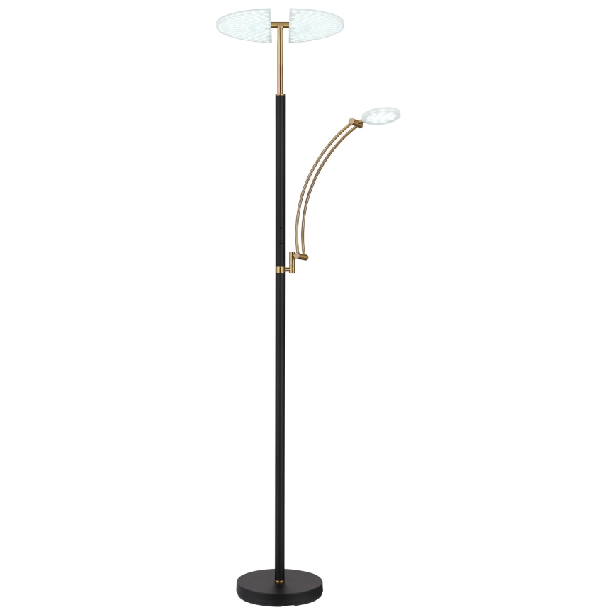 Globo - LED regulējama grīdas lampa LED/40W/230V + LED/5,5W 2700/4000/6000K melna