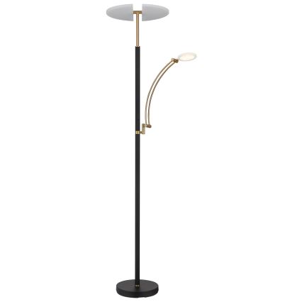 Globo - LED regulējama grīdas lampa LED/40W/230V + LED/5,5W 2700/4000/6000K melna