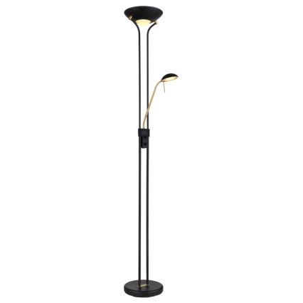 Globo - LED Aptumšojama grīdas stāvlampa LED/20W/230V + LED/5,5W 3000K melna/zelta