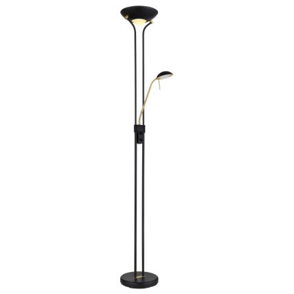 Globo - LED Aptumšojama grīdas stāvlampa LED/20W/230V + LED/5,5W 3000K melna/zelta