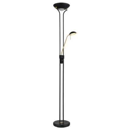 Globo - LED Aptumšojama grīdas stāvlampa LED/20W/230V + LED/5,5W 3000K melna/zelta