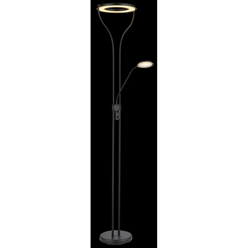 Globo - LED regulējama grīdas lampa LED/20W/230V + LED/4W 3000K melna