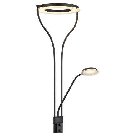 Globo - LED regulējama grīdas lampa LED/20W/230V + LED/4W 3000K melna