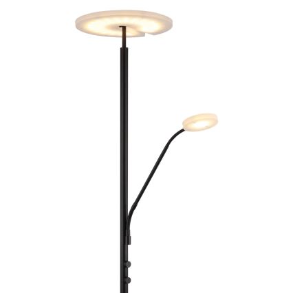 Globo - Dimējama LED stāvlampa LED/28W/230V + LED/5W 3000K melna