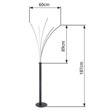 Globo - LED Aptumšojama skārienvadāma grīdas stāvlampa LED/36W/230V spīdīgi hromēts