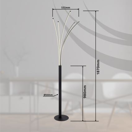 Globo - regulējama LED grīdas lampa LED/36W/230V 3000-6000K Wi-Fi Tuya + tālvadības pults